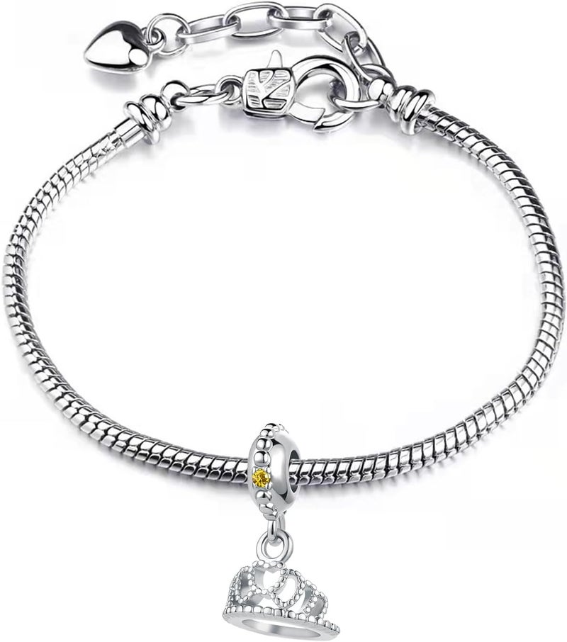 TGLS Princess Queen Crown Charm Compatible With Pandora Bracelets Jewelry Birthday Gifts for Mother Girlfriend Daughter Her Women - Image 1